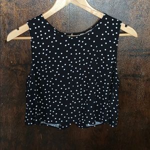 Polka dot crop top.